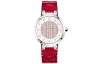 LOUIS VUITTON Wrist Watch Quartz Movement Cowhide Strap 33mm Red Watch Dial Women's Watch
