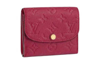 LOUIS VUITTON Monogram Empreinte Embossed Cow Leather Wallet Women's Burgundy