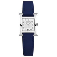 HERMES Wrist Watch Quartz Movement Cowhide Strap 21*17mm White Dial Women's Watch
