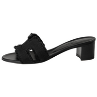 HERMES Oasis Slide Slippers 5cm Women's Black