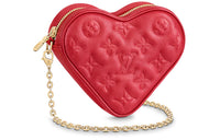 LOUIS VUITTON Fall In Love Sheepskin Shoulder Bag Crossbody Bag Women's Red