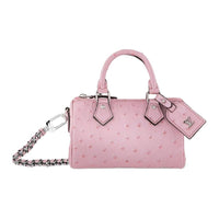 LOUIS VUITTON Ostrich Leather Handbag Shoulder Bag Crossbody Bag Extra Mini Women's Pink