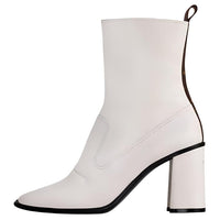 LOUIS VUITTON Berlin Ankle Boots 8.5cm Women's White