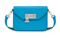 DIOR Cow Leather Messenger Bag Shoulder Bag Crossbody Bag Men's Light Blue