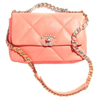 CHANEL 19Bag Lambskin Handbag Shoulder Bag Crossbody Bag Regular Women's Light Orange