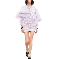 CHANEL Chiffon Shirts Women's White