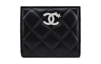 CHANEL Lambskin Wallet Women's Black