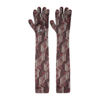 PRADA Geometric Pattern Jacquard Gloves