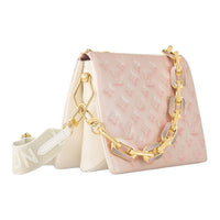 LOUIS VUITTON Coussin Leather Handbag Shoulder Bag Crossbody Bag Small Size Women's Rose Pink