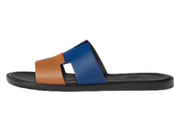 HERMES Izmir Slip Resistant Slide Slippers Men's Blue Brown