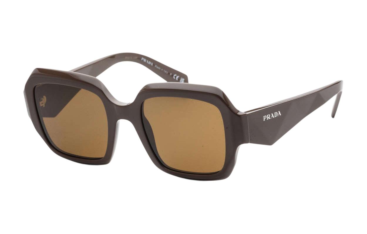 PRADA Acetate Square Sunglasses Women's Brown