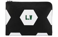 LOUIS VUITTON Calfskin Clutch Men's Black