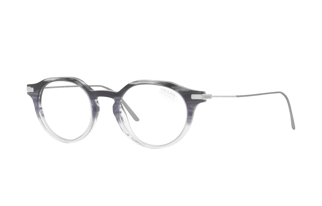 PRADA Acetate Irregular Shape Eyeglass Frames Men's Tortoiseshell