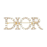 DIOR Crystal Brooches Women's Gold