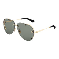 DIOR Metal Rubber Irregular Shape Sunglasses Unisex Gold
