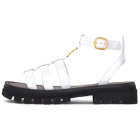 CELINE Strap Sandals Women's Fluorescent White