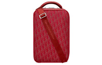 DIOR Cow Leather Shoulder Bag Regular Men's Red