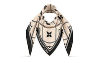 LOUIS VUITTON CROISILLON Silk Scarves Women's Cream