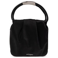 SAINT LAURENT Fabric With Leather Handbag Mini Women's Black