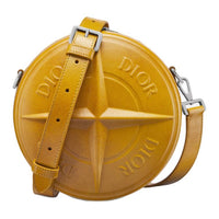 DIOR Smooth Cow Leather Shoulder Bag, Crossbody Bag Men's Yellow