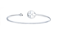 LOUIS VUITTON Idylle Blossom Twist Bracelet White Gold