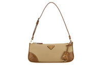 PRADA Recycled Polyamide Handbag Shoulder Bag Women's Camel