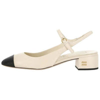 MIU MIU Chunky Heel High Heels 4cm Women's Beige