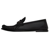 SAINT LAURENT Logo Plaque Slip On Loafers Women's