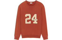 SAINT LAURENT Logo Embroidery Cotton Sweatshirt