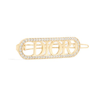 DIOR Metal, Faux Crystal Hair Clips Women's Gold