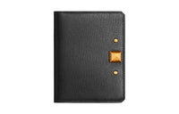 HERMES Chamkila Goat Skin Card Holder Regular Women's 89 Noir Black