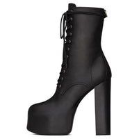 SAINT LAURENT Lace-up Platform Boots