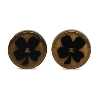 CHANEL 2001 Cc Clover Clip on Earrings