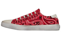 SAINT LAURENT Low Top Stylish Skateboarding Shoes Women's Red
