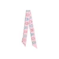 HERMES Silk Scarves Unisex Pink