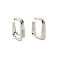 SAINT LAURENT Brass Earrings Women's Silver