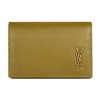 SAINT LAURENT Calfskin Wallet Men's Gold