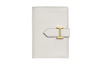 HERMES Bearn Epsom Calfskin Money Clip Card Holder Women's Light Gray