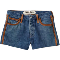 MIU MIU Denim Shorts Women's Blue