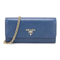 PRADA Cow Leather Crossbody Bag Shoulder Bag Women's Blue