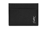 SAINT LAURENT Grain Leather Wallet, Card Holder Small Size Men's Black