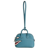 HERMES Bolide Swift Leather Bowling Bag, Pendant Bag, Merchandise Women's 75 Bley Jean Denim Blue