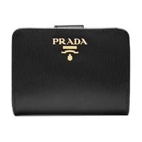 PRADA Leather Wallet Women's Black