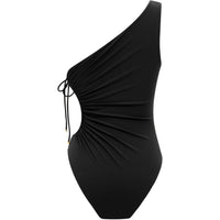 SAINT LAURENT Asymmetric One shoulder Swimsuit