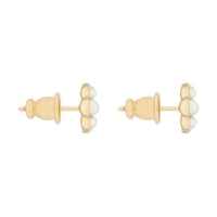 DIOR Metal Stud Earrings Women's Gold