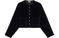 CELINE Cropped Coat Women's Black