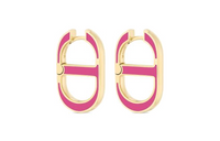 DIOR Metal Earrings Women's Rose Red