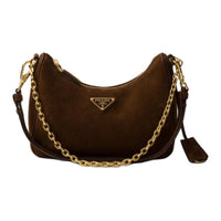 PRADA Re Edition Suede Shoulder Bag, Crossbody Bag Mini Women's Cocoa Brown