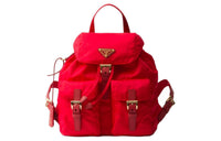 PRADA Re Edition Fabric Backpack Small Size Women's Red