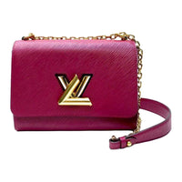 LOUIS VUITTON Twist Cow Leather Shoulder Bag Crossbody Bag Women's Rose Red